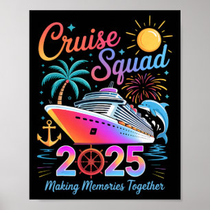 Póster Grupo familiar de Cruise Squad 2025 con atuendo a