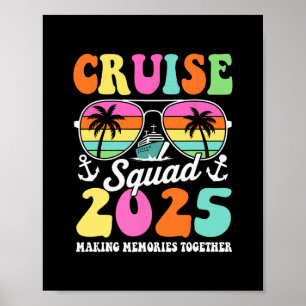 Póster Grupo familiar de Cruise Squad 2025 Vacaciones de