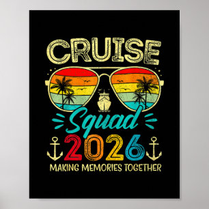 Póster Grupo familiar de Cruise Squad 2026 con atuendo a