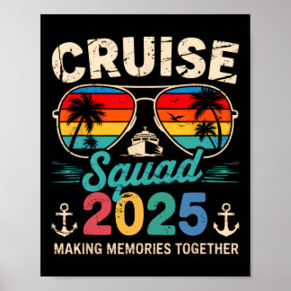 Póster Grupo familiar de la tripulación de crucero 2025 V