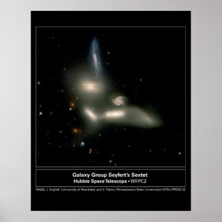 Póster Grupo Galaxy Telescopio Sextet Hubble