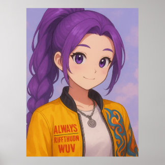 Póster Grupo Idol de K-Pop de Anime | Pop de estilo Manga