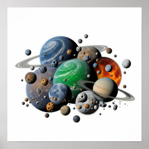 Póster Grupo Planetas y Lunas