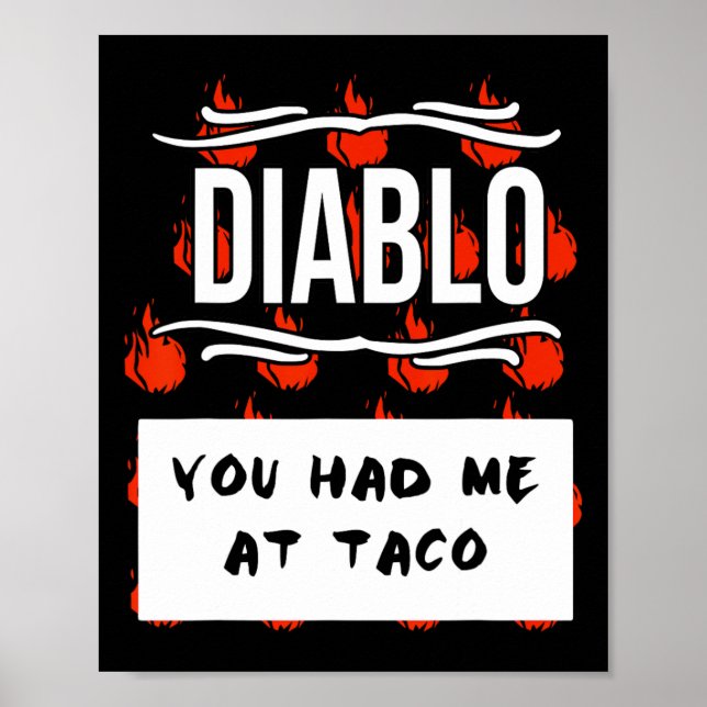 Póster Grupo SAUCES CALIENTES Halloween DIABLO SAUCE ME T (Frente)