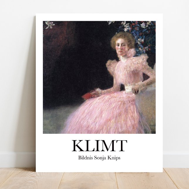 Póster Grupos de Bildnis Sonja por Gustav Klimt (Klimt's Golden Muse: "Bildnis Sonja Knips." Art Deco masterpiece)