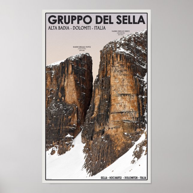 Póster Gruppo del Sella - Nove y Dieci (Frente)