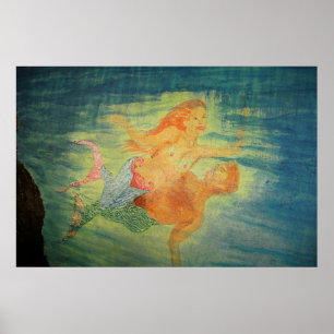 Póster Gruta de sirena amor 