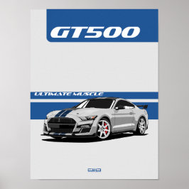 Póster GT500 Muscle Car Poster - Herencia