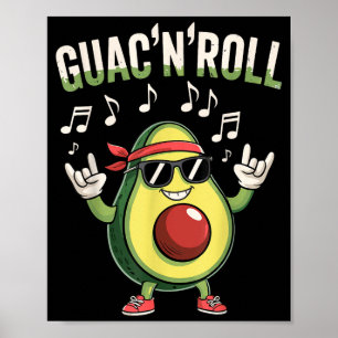 Póster Guac'n'roll aguacate rock