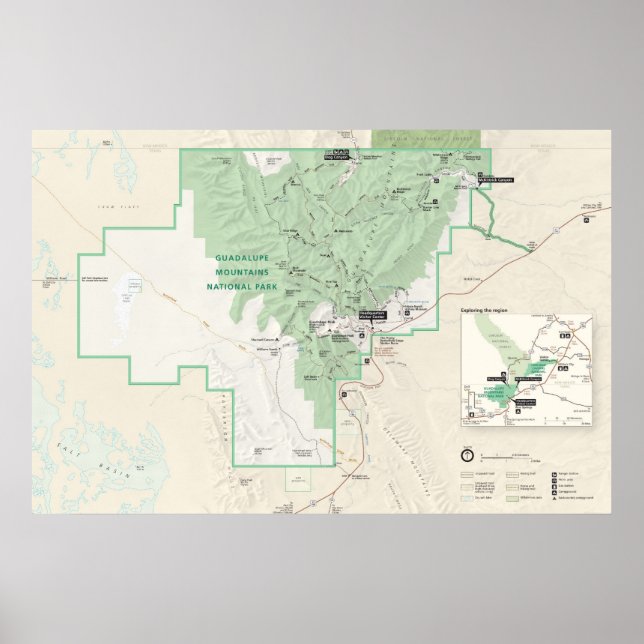 Póster Guadalupe Mountains National Park (Frente)