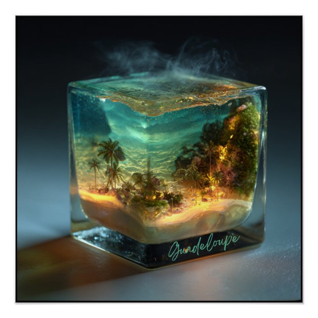 Póster Guadeloupe Éternelle: Paradis Tropical Encapsulé (Anverso)
