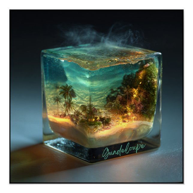 Póster Guadeloupe Éternelle: Paradis Tropical Encapsulé (Anverso)