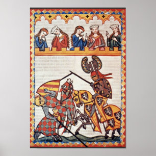 Póster Gualterio de cuchillas en el torneo de Meister Der