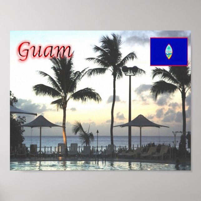 Póster Guam - Atardecer - (Frente)