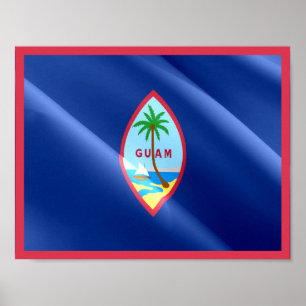 Póster Guam - Bandera onduladora -