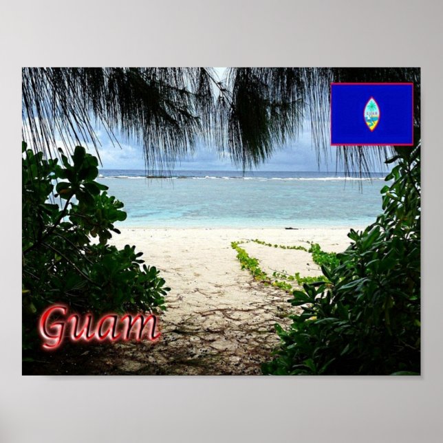 Póster Guam - Playa Ritidian (Frente)