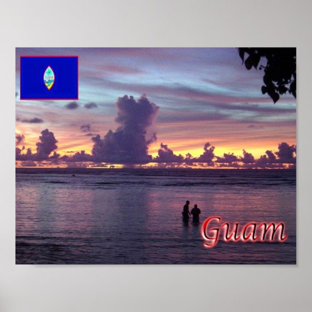 Póster Guam - Sunset - (Frente)