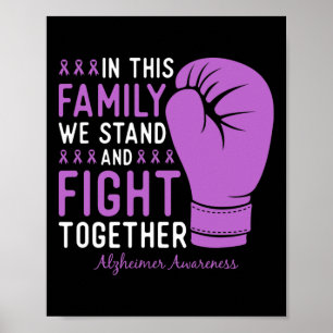 Póster Guante de boxeo de apoyo a la lucha familiar de co