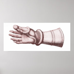 Póster Guantelete de la armadura que lleva a cabo imagen