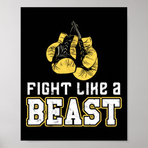 Póster Guantes de boxeo boxeo tailandés Muay Thai kickbox
