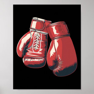 Póster Guantes de boxeo Combate estudiante de boxeo depor