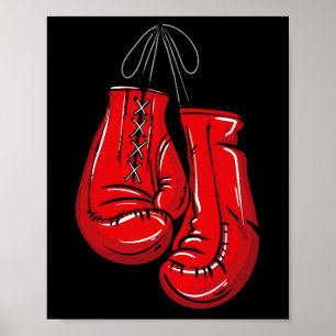 Póster Guantes de boxeo de amor Regalos de Ilustracion re