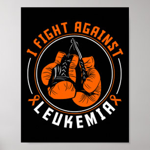 Póster Guantes de boxeo de apoyo a la conciencia de la le