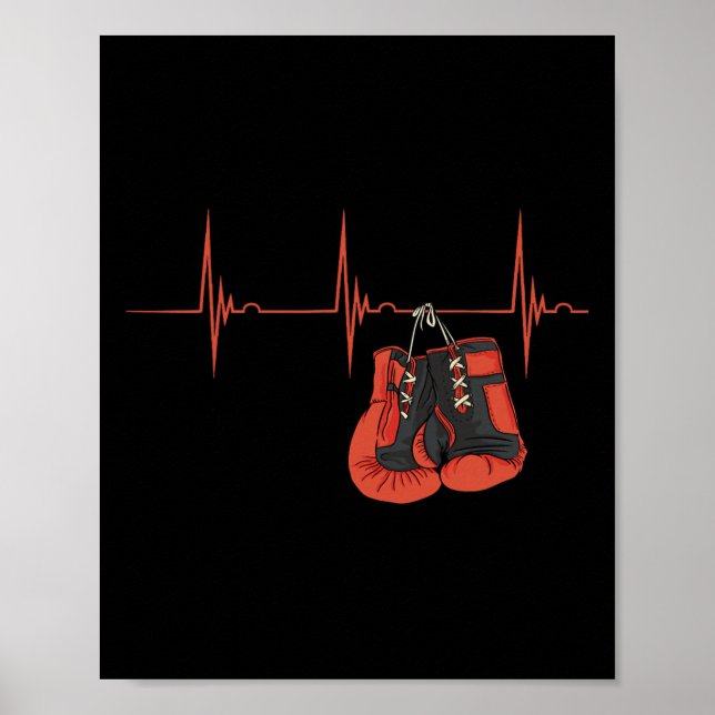 Póster Guantes de boxeo de pulso de latido del corazón Ek (Frente)