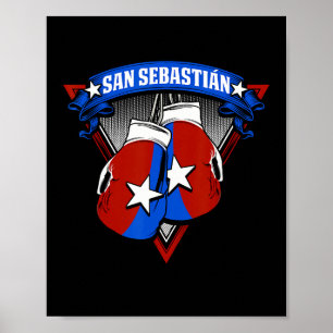 Póster Guantes de boxeo de San Sebastián Puerto Rico