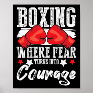Póster Guantes de boxeo de sombra Kickboxing G Boxer F