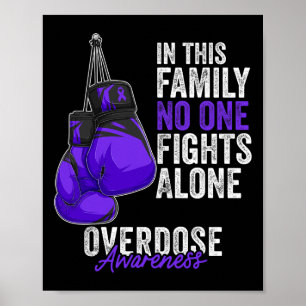 Póster Guantes de boxeo del Mes de Conciencia sobre la So
