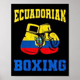 Póster Guantes de boxeo ecuatorianos hombres de boxeo org