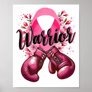 Póster Guantes de boxeo Guantes de cáncer de mama de cint