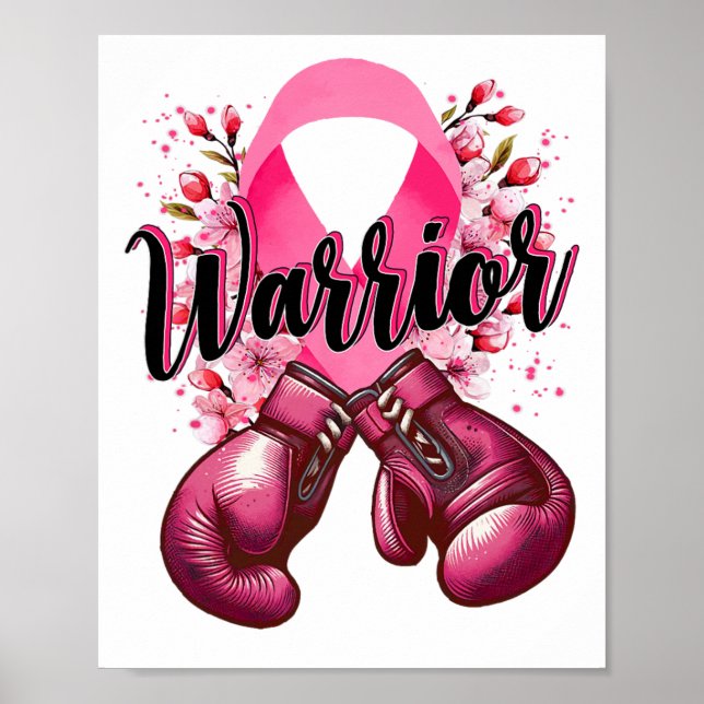 Póster Guantes de boxeo Guantes de cáncer de mama de cint (Frente)