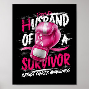 Póster Guantes De Boxeo Orgulloso Esposo De Un Seno Sobre