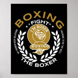 Póster Guantes De Boxeo Retro Regalos De Amor Para Boxead