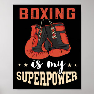 Póster Guantes de boxeo superpotencia boxeo Kickboxer Kic