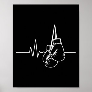 Póster Guantes De Boxeo Y Latido De Corazón