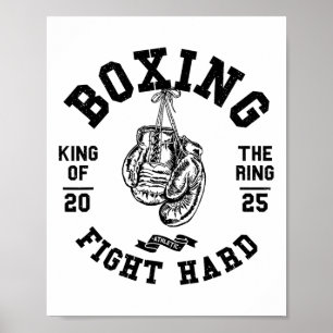 Póster Guantes De Boxer De Estilo Retro Vintage King Of R