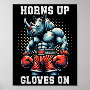 Póster Guantes de campeón de peso pesado de regalo de box