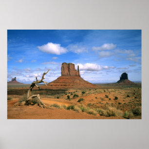 Póster Guantes de Monument Valley coloridos en Utah EE. U