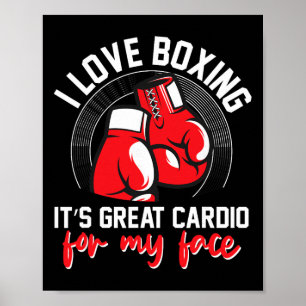 Póster Guantes G de boxeo de sombra, kickboxing, boxeador
