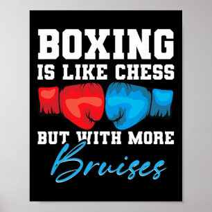 Póster Guantes G de boxeo de sombra, kickboxing, boxeador