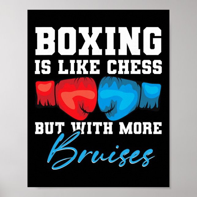 Póster Guantes G de boxeo de sombra, kickboxing, boxeador (Frente)