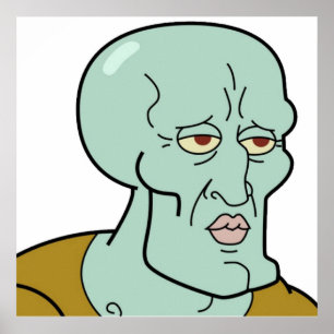 Póster Guapo Squidward TShirt