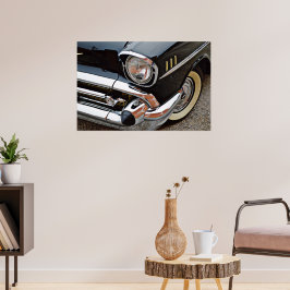Póster Guardabarros para coches Vintage Black Bel Air Cla