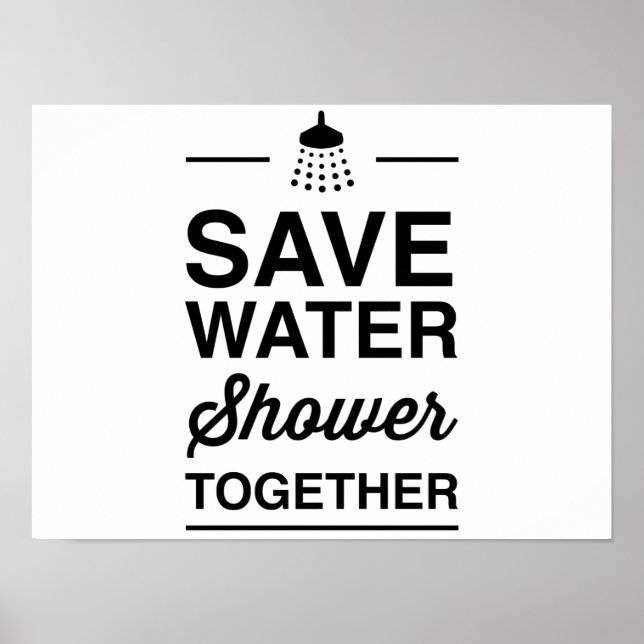 Póster Guardar agua (Frente)