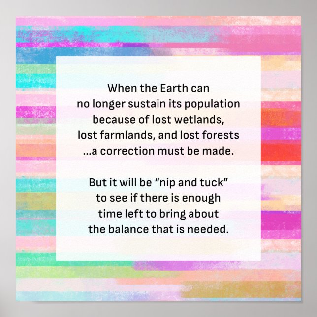 Póster Guardar bandas de acuarela de advertencia de plane (Frente)