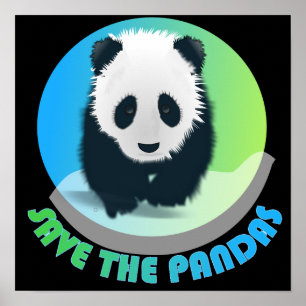 Póster Guardar el Poster de Pandas