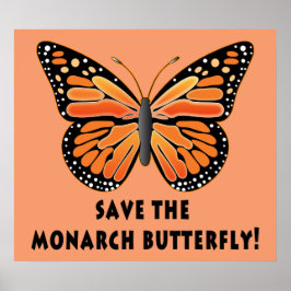 Póster Guardar la mariposa monarca